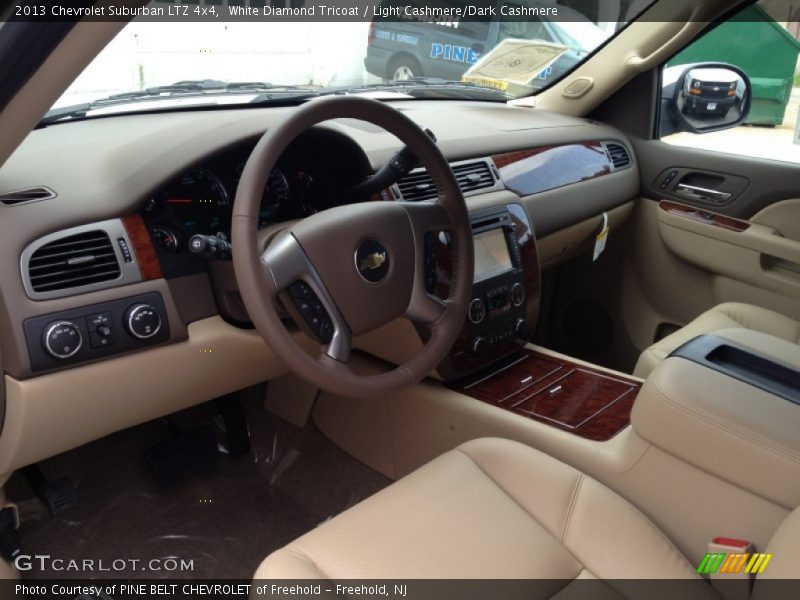 White Diamond Tricoat / Light Cashmere/Dark Cashmere 2013 Chevrolet Suburban LTZ 4x4