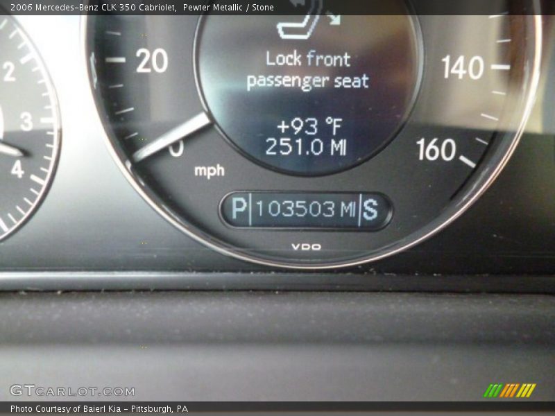 Pewter Metallic / Stone 2006 Mercedes-Benz CLK 350 Cabriolet