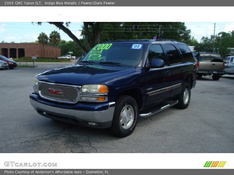 Indigo Blue Metallic / Pewter/Dark Pewter 2003 GMC Yukon SLT