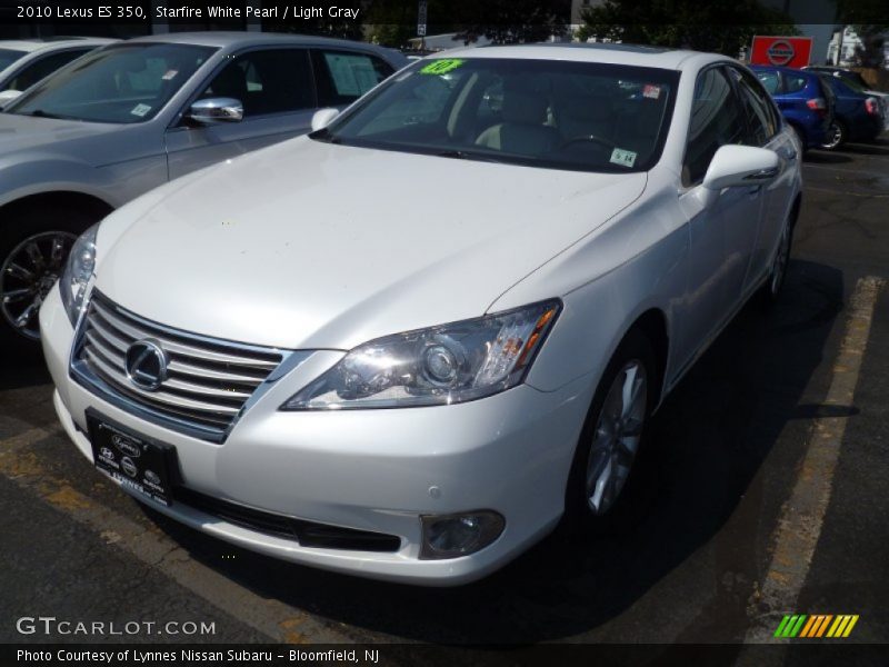 Starfire White Pearl / Light Gray 2010 Lexus ES 350