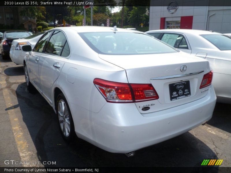 Starfire White Pearl / Light Gray 2010 Lexus ES 350