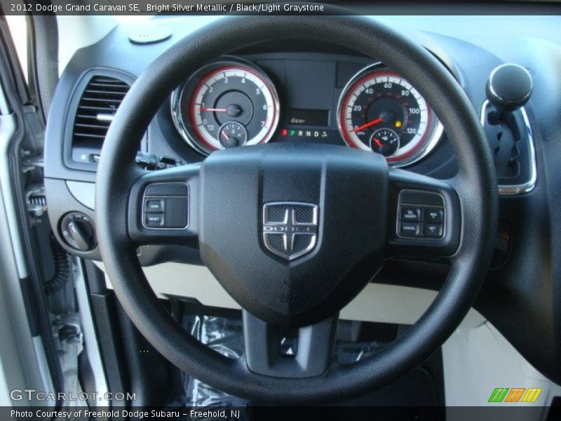 Bright Silver Metallic / Black/Light Graystone 2012 Dodge Grand Caravan SE