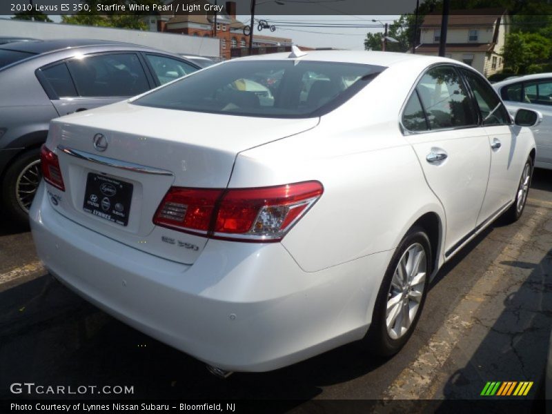 Starfire White Pearl / Light Gray 2010 Lexus ES 350