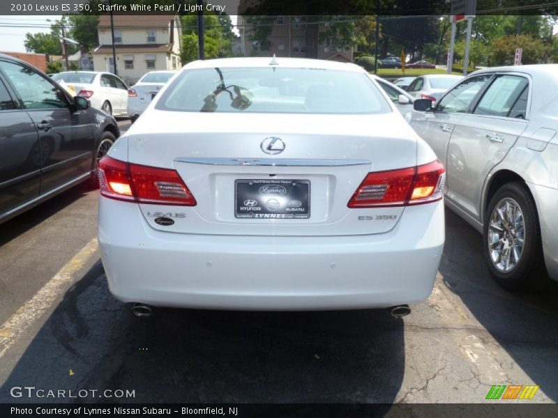 Starfire White Pearl / Light Gray 2010 Lexus ES 350