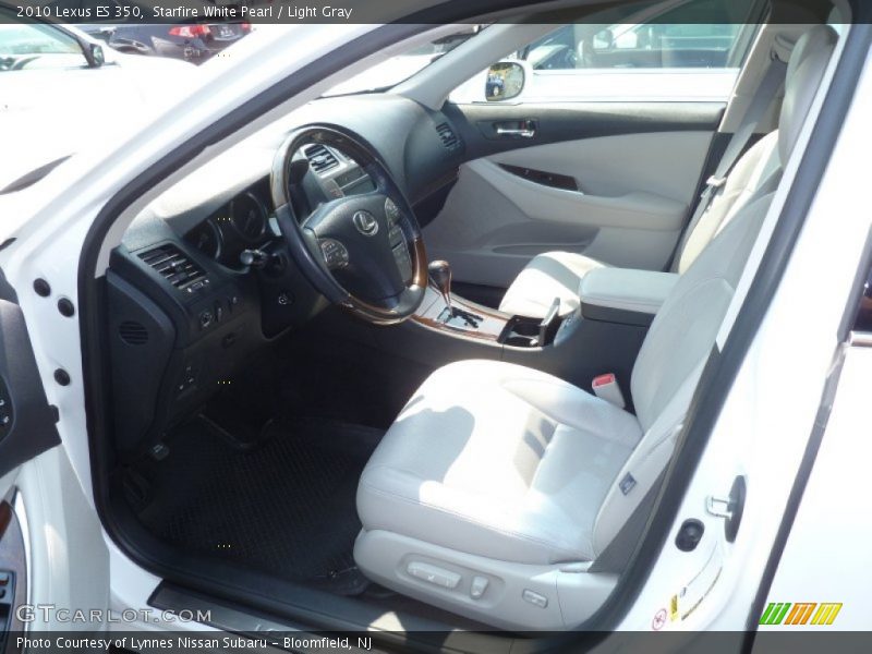 Starfire White Pearl / Light Gray 2010 Lexus ES 350