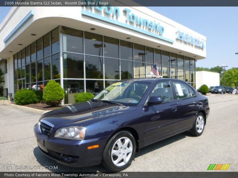 Moonlit Dark Blue / Beige 2006 Hyundai Elantra GLS Sedan