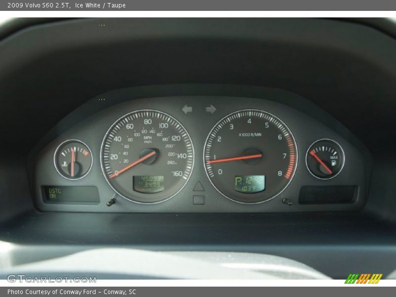 Ice White / Taupe 2009 Volvo S60 2.5T