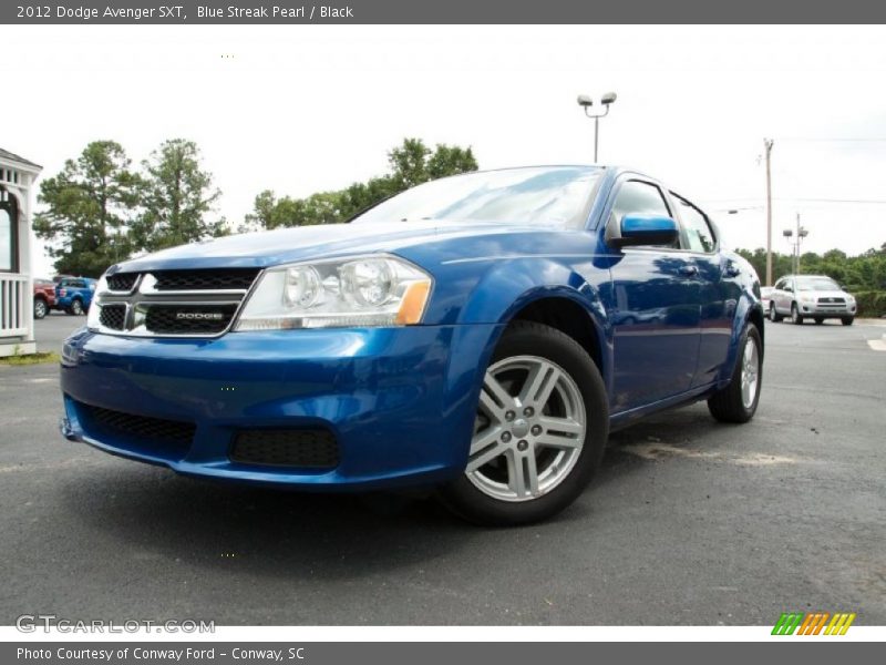 Blue Streak Pearl / Black 2012 Dodge Avenger SXT