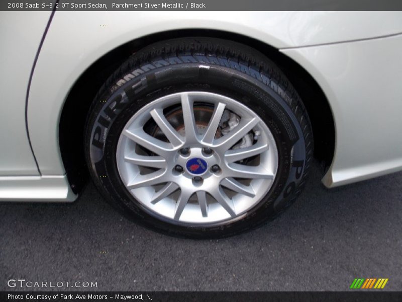 Parchment Silver Metallic / Black 2008 Saab 9-3 2.0T Sport Sedan
