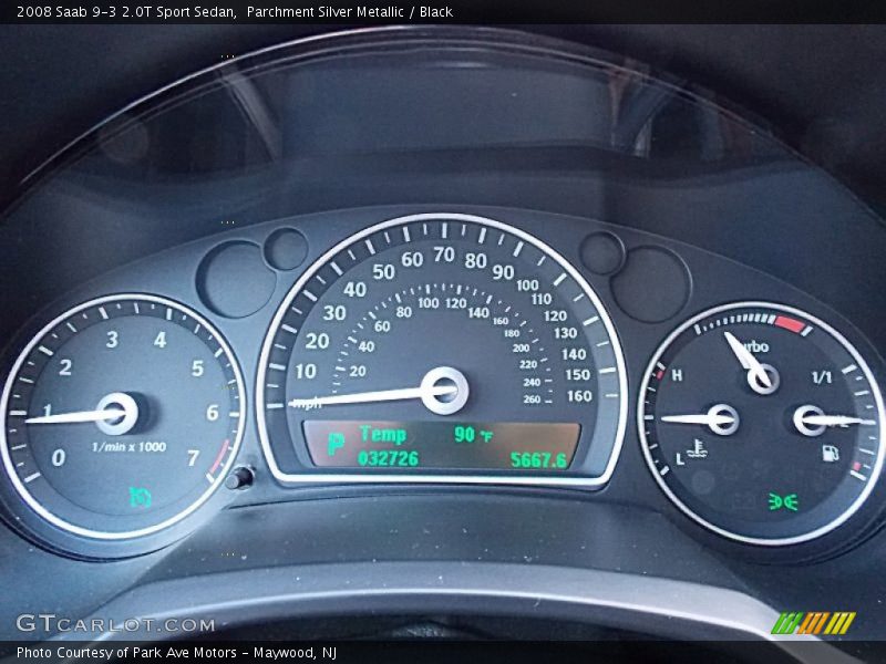Parchment Silver Metallic / Black 2008 Saab 9-3 2.0T Sport Sedan