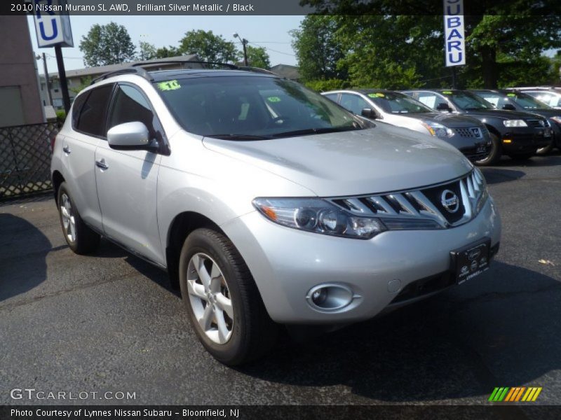 Brilliant Silver Metallic / Black 2010 Nissan Murano SL AWD