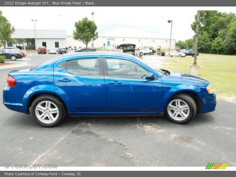 Blue Streak Pearl / Black 2012 Dodge Avenger SXT