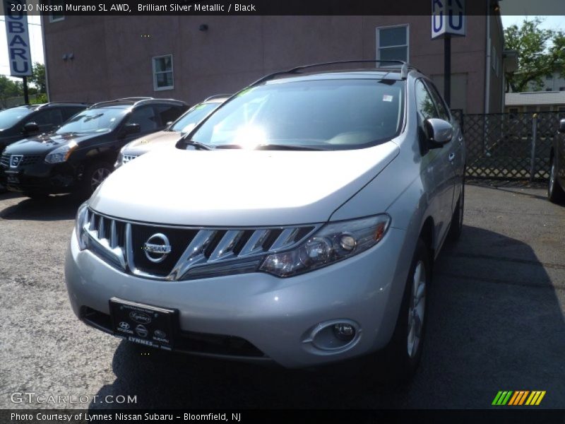 Brilliant Silver Metallic / Black 2010 Nissan Murano SL AWD