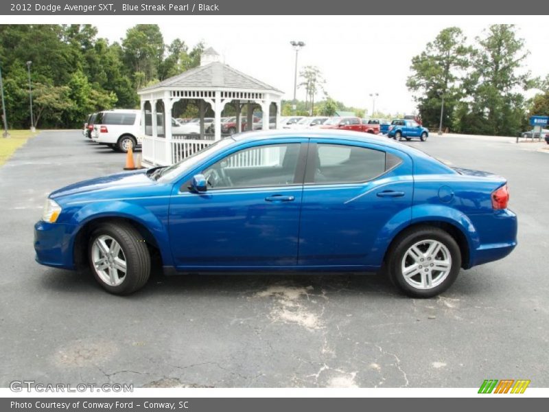 Blue Streak Pearl / Black 2012 Dodge Avenger SXT