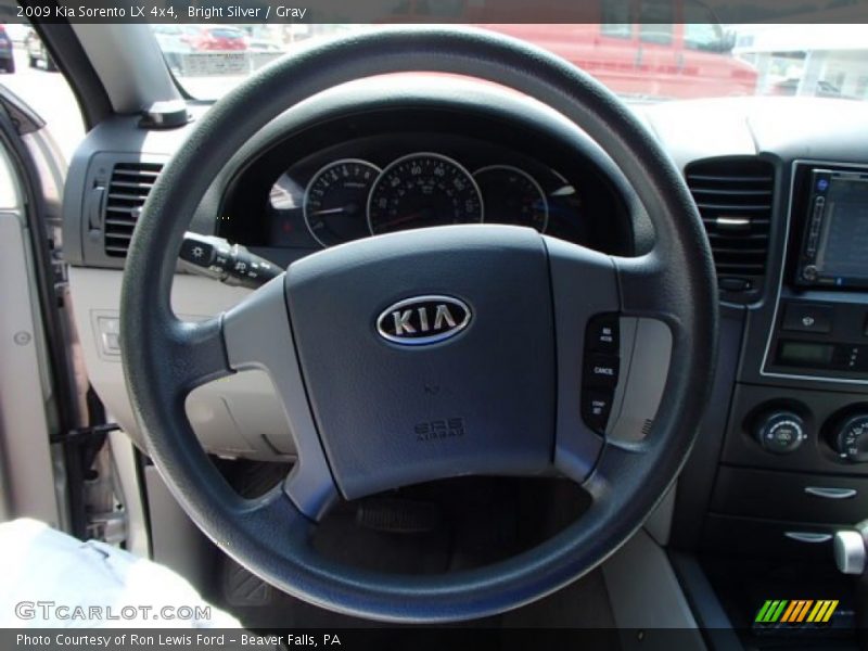 Bright Silver / Gray 2009 Kia Sorento LX 4x4