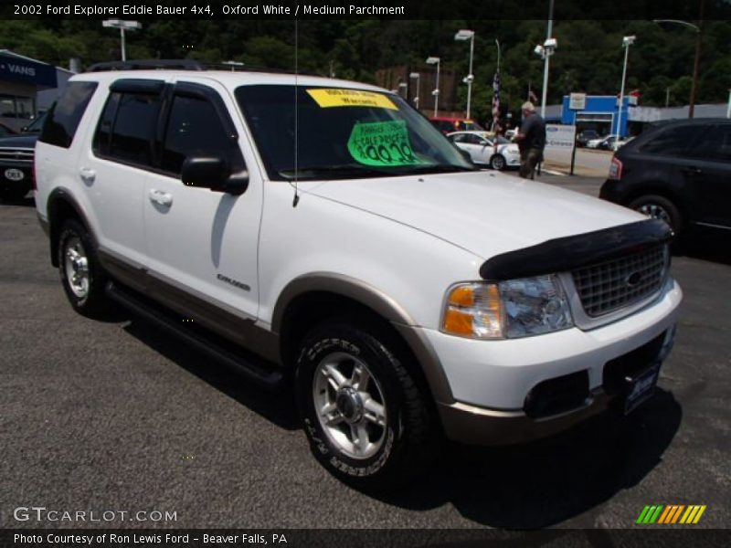 Oxford White / Medium Parchment 2002 Ford Explorer Eddie Bauer 4x4