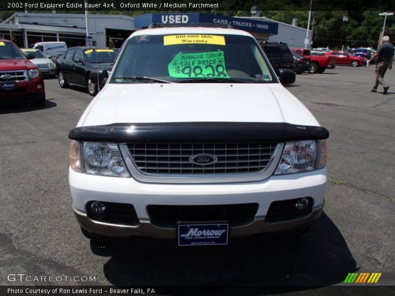 Oxford White / Medium Parchment 2002 Ford Explorer Eddie Bauer 4x4