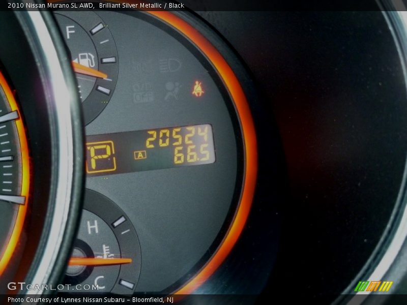 Brilliant Silver Metallic / Black 2010 Nissan Murano SL AWD