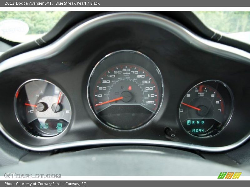 Blue Streak Pearl / Black 2012 Dodge Avenger SXT