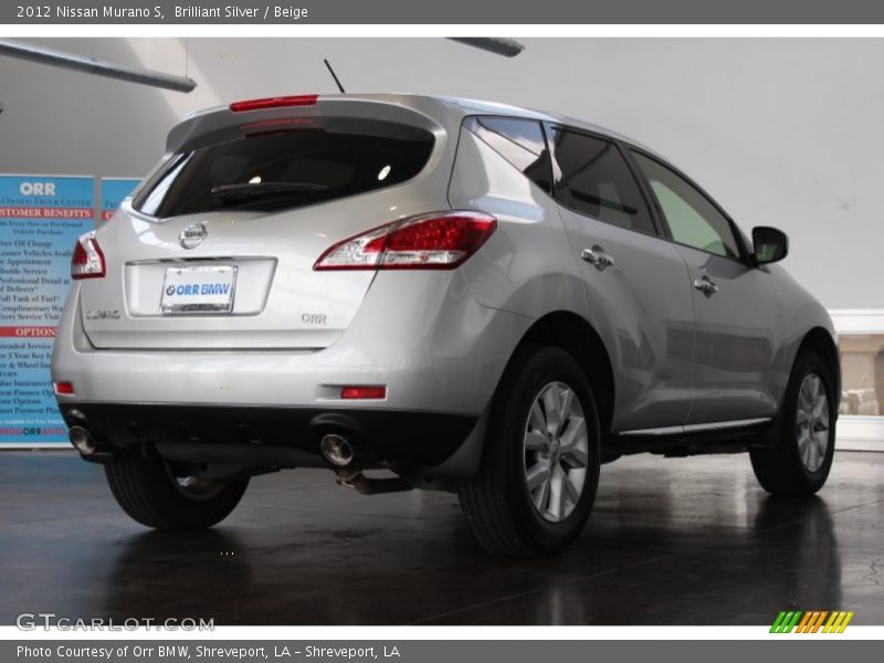 Brilliant Silver / Beige 2012 Nissan Murano S