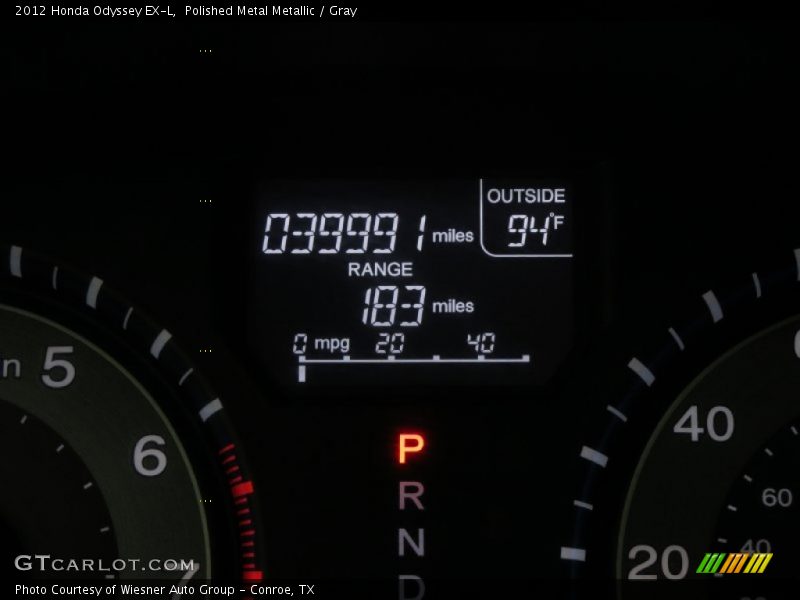 Polished Metal Metallic / Gray 2012 Honda Odyssey EX-L