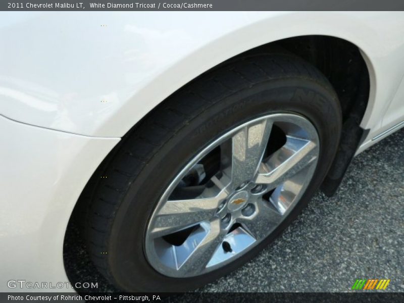 White Diamond Tricoat / Cocoa/Cashmere 2011 Chevrolet Malibu LT
