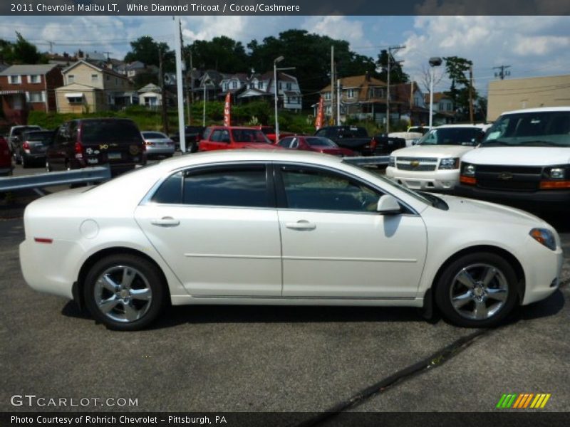 White Diamond Tricoat / Cocoa/Cashmere 2011 Chevrolet Malibu LT