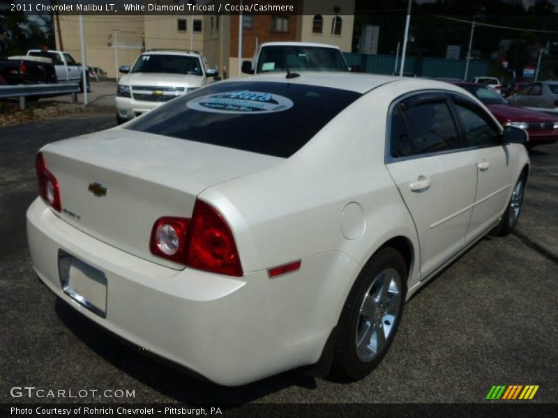 White Diamond Tricoat / Cocoa/Cashmere 2011 Chevrolet Malibu LT