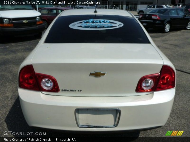 White Diamond Tricoat / Cocoa/Cashmere 2011 Chevrolet Malibu LT
