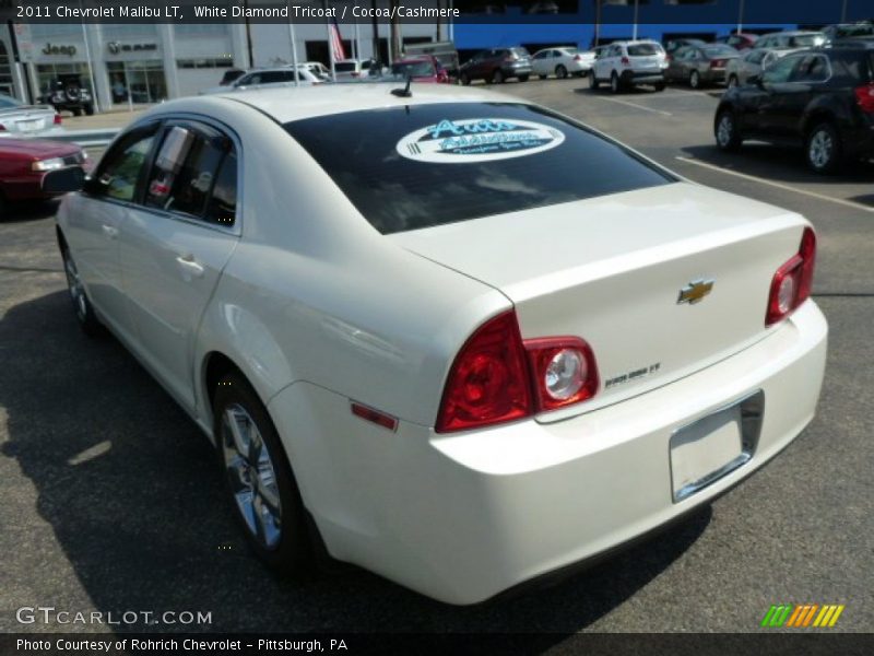 White Diamond Tricoat / Cocoa/Cashmere 2011 Chevrolet Malibu LT