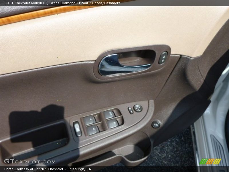 White Diamond Tricoat / Cocoa/Cashmere 2011 Chevrolet Malibu LT