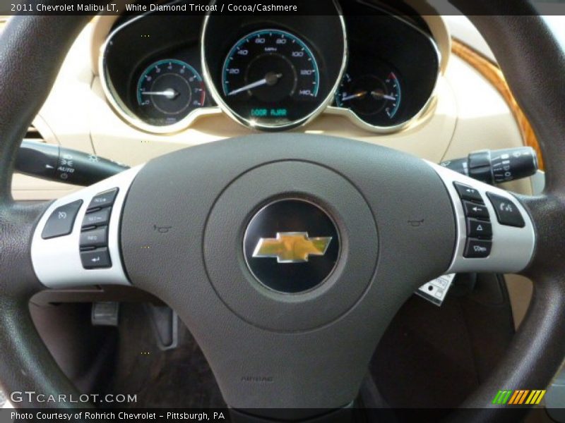 White Diamond Tricoat / Cocoa/Cashmere 2011 Chevrolet Malibu LT