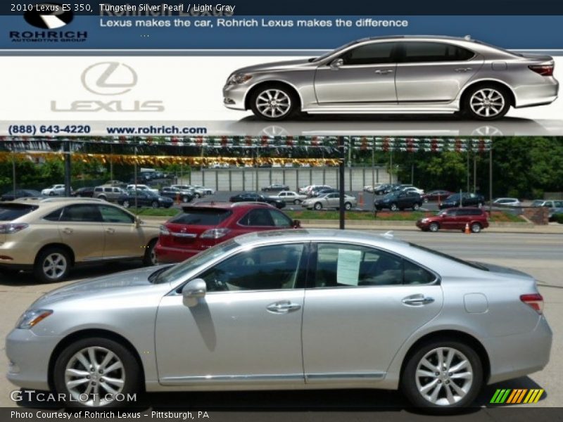 Tungsten Silver Pearl / Light Gray 2010 Lexus ES 350