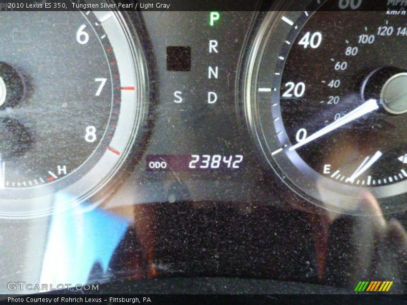 Tungsten Silver Pearl / Light Gray 2010 Lexus ES 350