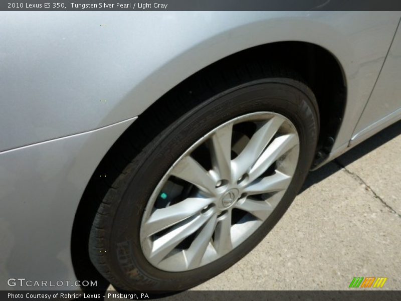 Tungsten Silver Pearl / Light Gray 2010 Lexus ES 350
