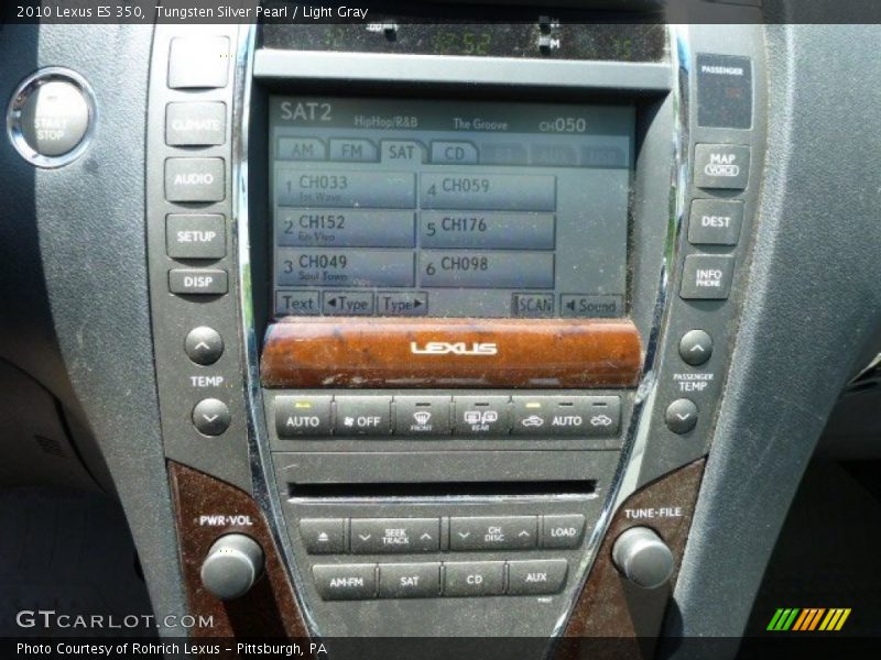 Tungsten Silver Pearl / Light Gray 2010 Lexus ES 350