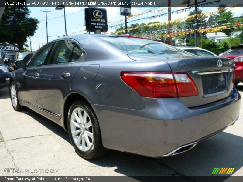 Nebula Gray Pearl / Light Gray/Dark Gray Birds-Eye Maple 2012 Lexus LS 460 AWD