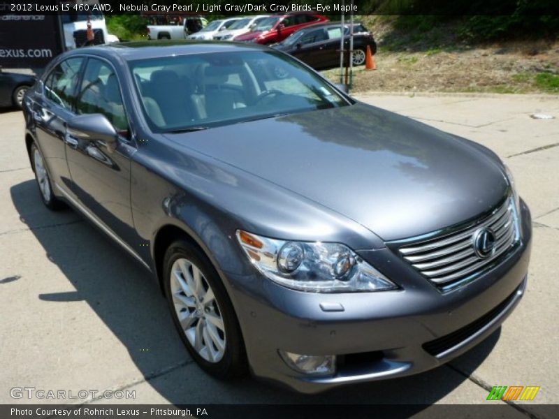 Nebula Gray Pearl / Light Gray/Dark Gray Birds-Eye Maple 2012 Lexus LS 460 AWD