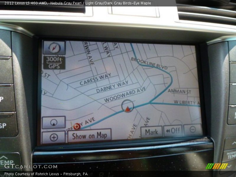 Nebula Gray Pearl / Light Gray/Dark Gray Birds-Eye Maple 2012 Lexus LS 460 AWD