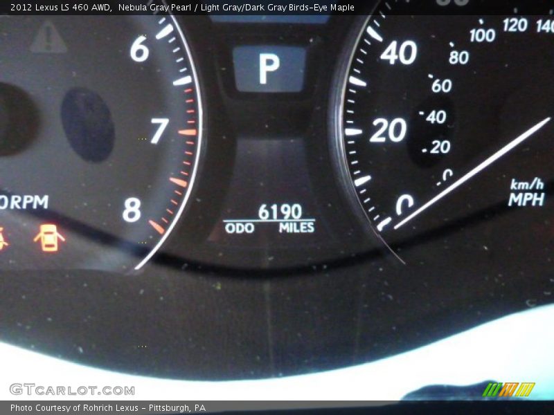 Nebula Gray Pearl / Light Gray/Dark Gray Birds-Eye Maple 2012 Lexus LS 460 AWD