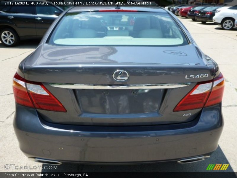 Nebula Gray Pearl / Light Gray/Dark Gray Birds-Eye Maple 2012 Lexus LS 460 AWD