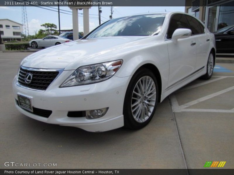 Starfire White Pearl / Black/Medium Brown 2011 Lexus LS 460