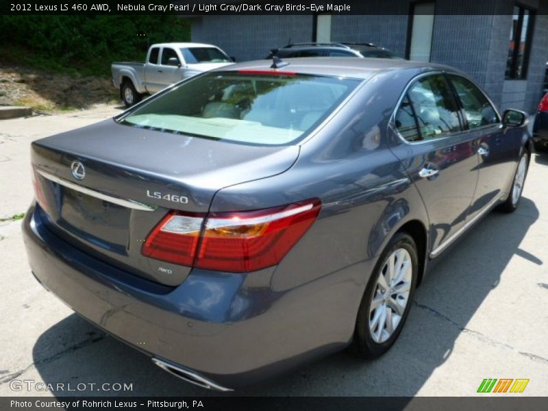 Nebula Gray Pearl / Light Gray/Dark Gray Birds-Eye Maple 2012 Lexus LS 460 AWD