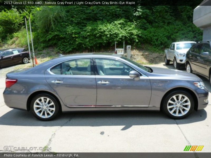 Nebula Gray Pearl / Light Gray/Dark Gray Birds-Eye Maple 2012 Lexus LS 460 AWD
