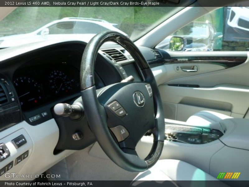 Nebula Gray Pearl / Light Gray/Dark Gray Birds-Eye Maple 2012 Lexus LS 460 AWD