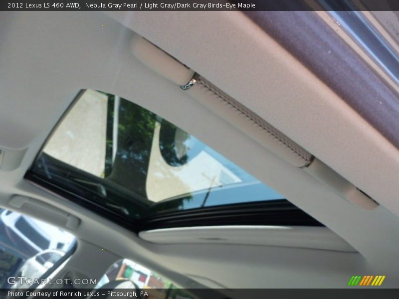 Nebula Gray Pearl / Light Gray/Dark Gray Birds-Eye Maple 2012 Lexus LS 460 AWD