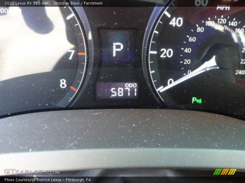 Obsidian Black / Parchment 2012 Lexus RX 350 AWD