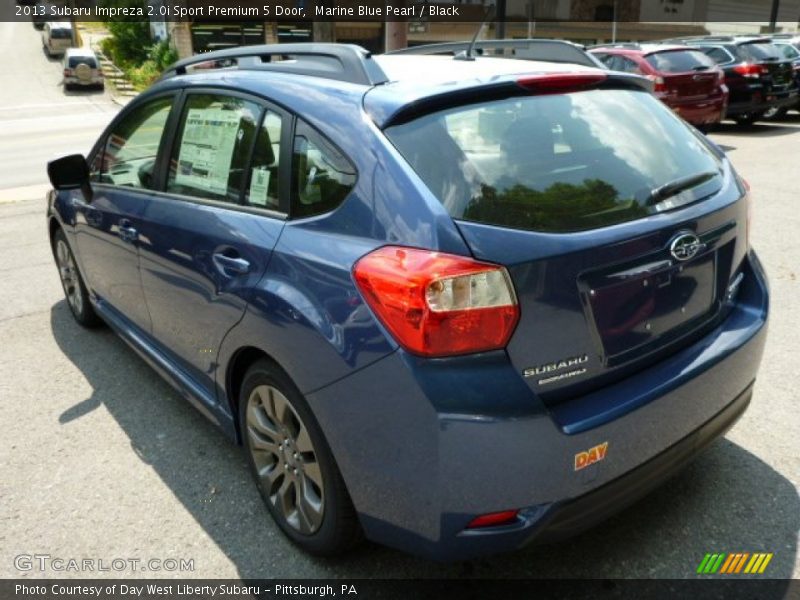 Marine Blue Pearl / Black 2013 Subaru Impreza 2.0i Sport Premium 5 Door