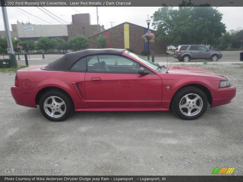 Laser Red Metallic / Dark Charcoal 2002 Ford Mustang V6 Convertible