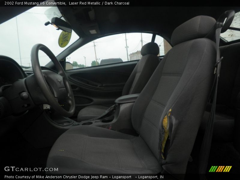 Laser Red Metallic / Dark Charcoal 2002 Ford Mustang V6 Convertible